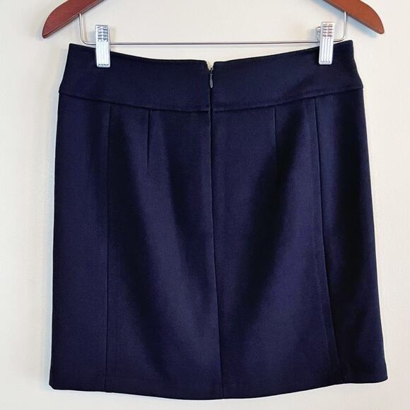 LOFT corduroy pencil 
skirt dark navy size 4 NEW - Picture 2 of 12